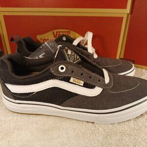 VANS Men's 7/Womens 8 Kyle Walker Twill Raven Suede Grey Black White VN0A5JIE87C